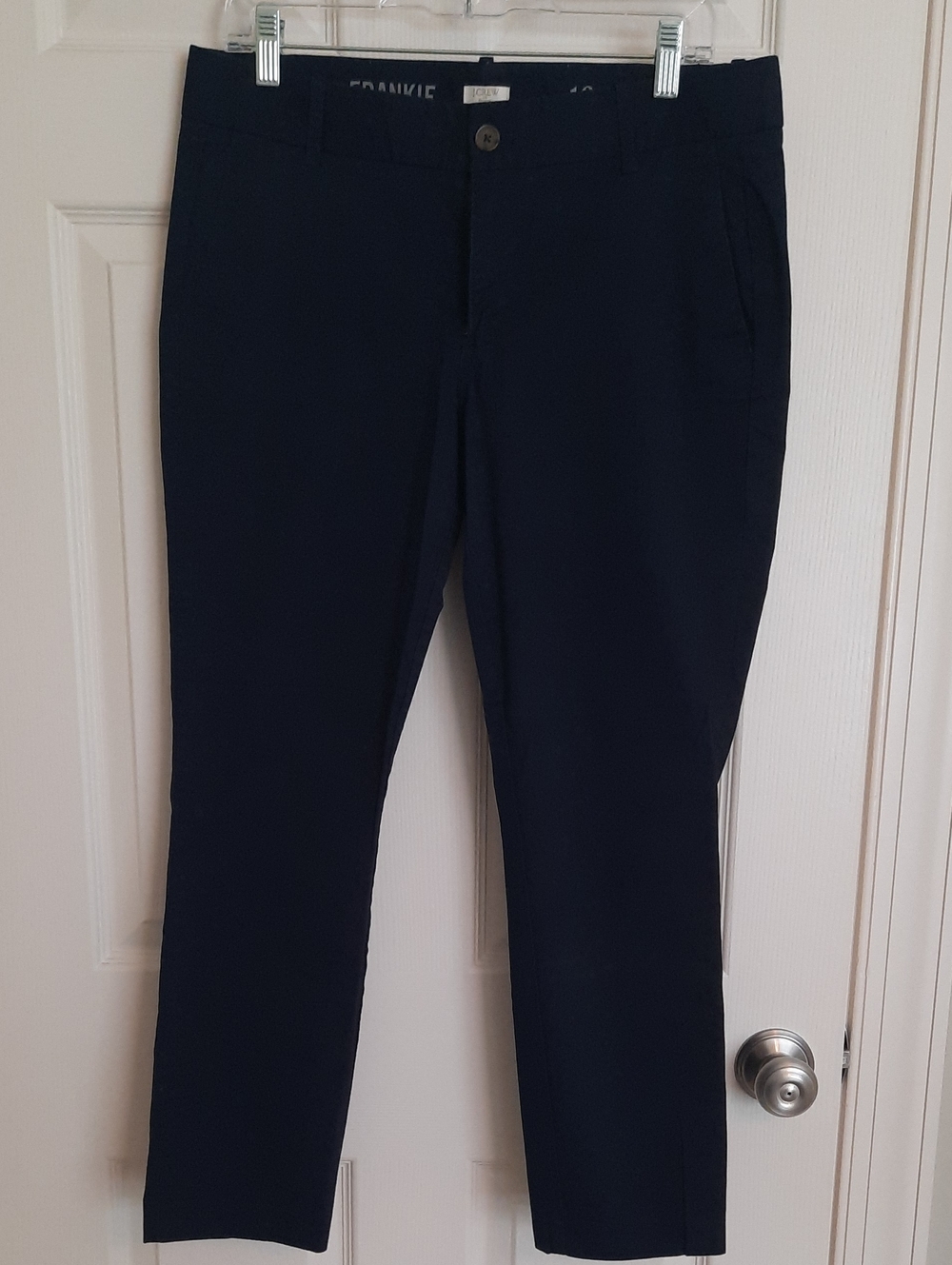 J. Crew Navy Cropped Chino Trousers